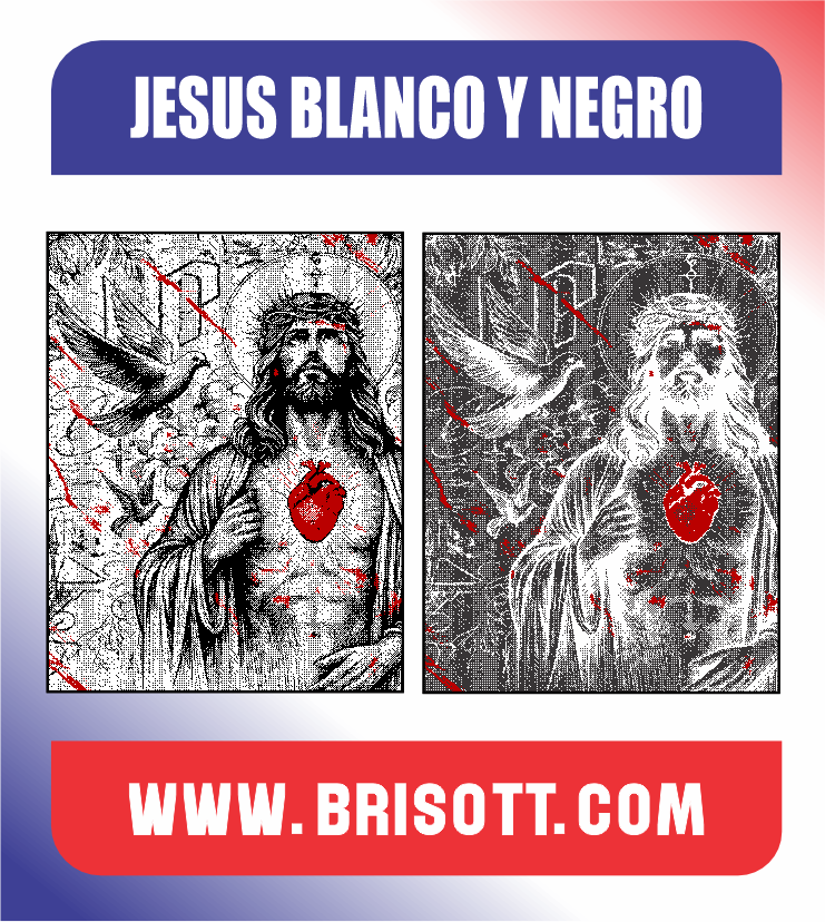 JESUS BLANCO Y NEGRO